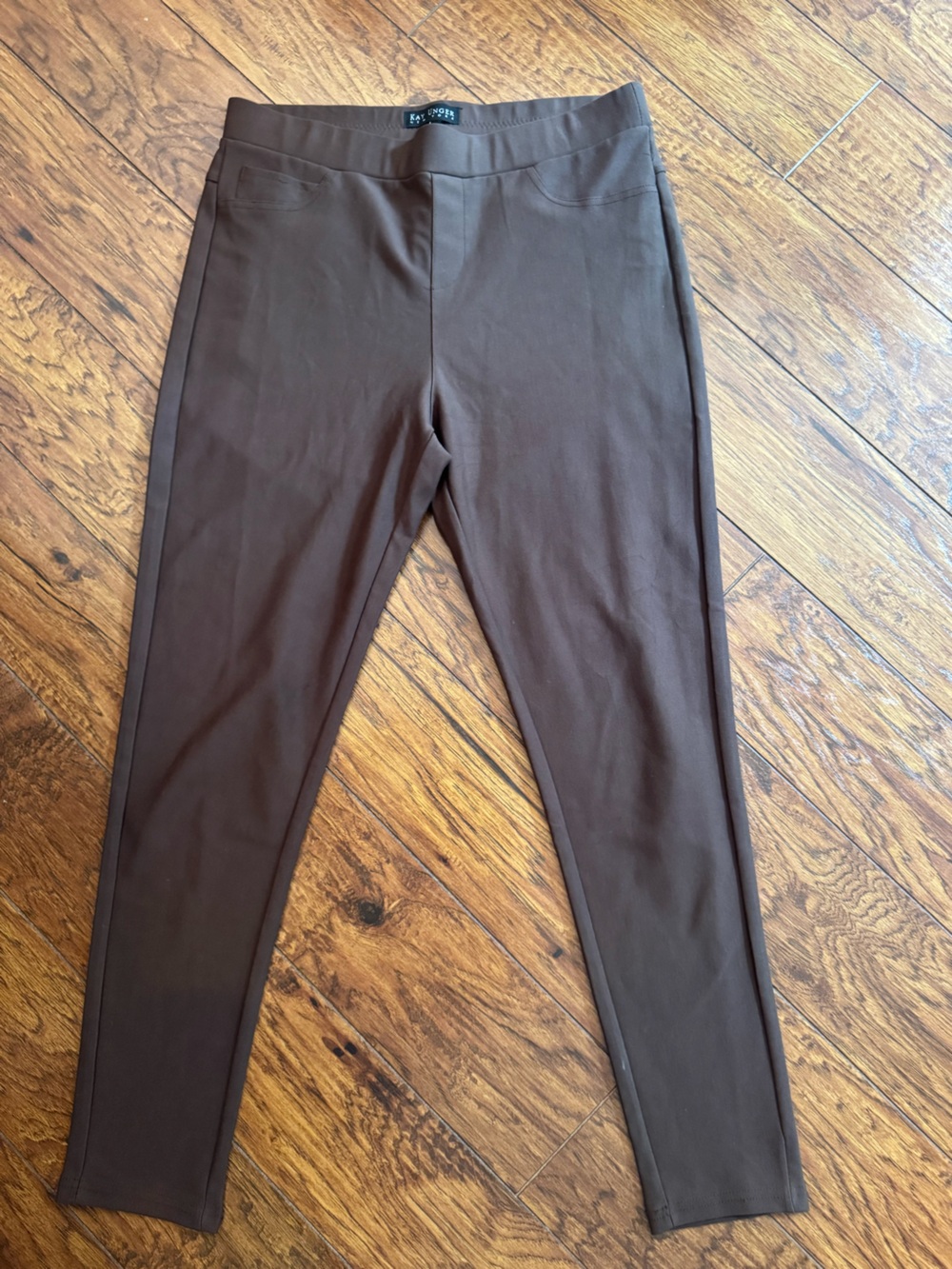 Kay Unger Brown Stretch Ankle Pants